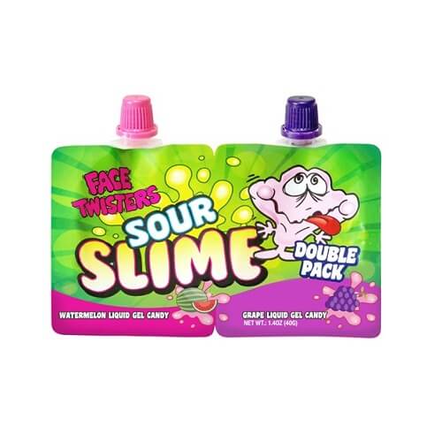 Face Twisters Sour Slime Candy