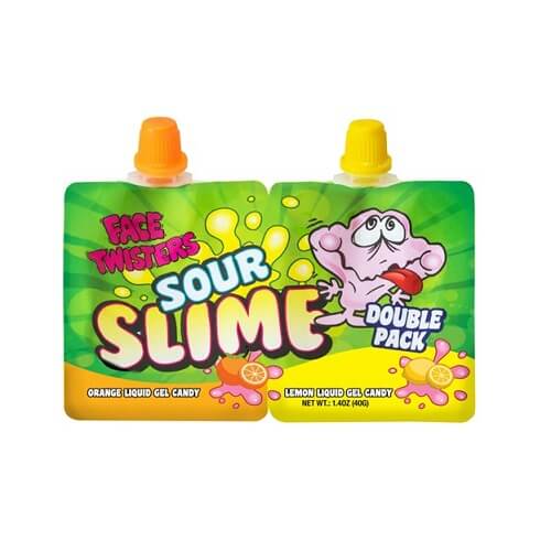 Face Twisters Sour Slime Candy