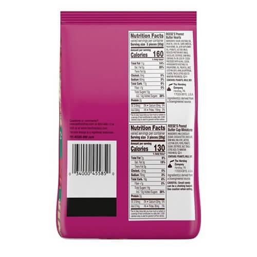 Reese's Peanut Butter Hearts and Miniatures