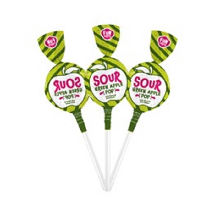 Funtasty Sour Green Apple Lollipops  
