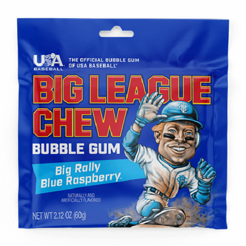 Big League Blue Raspberry ~ 12 - 2.12oz Pouches