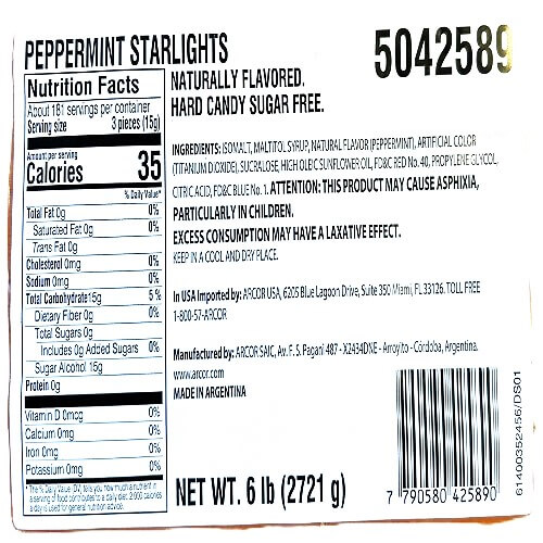 Sugar Free Peppermint Starlights 