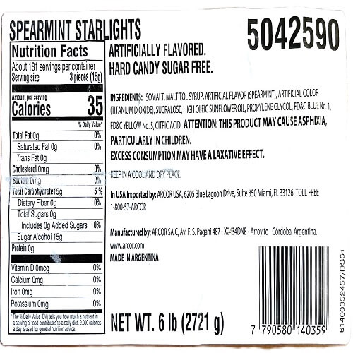 Sugar Free Spearmint Starlights