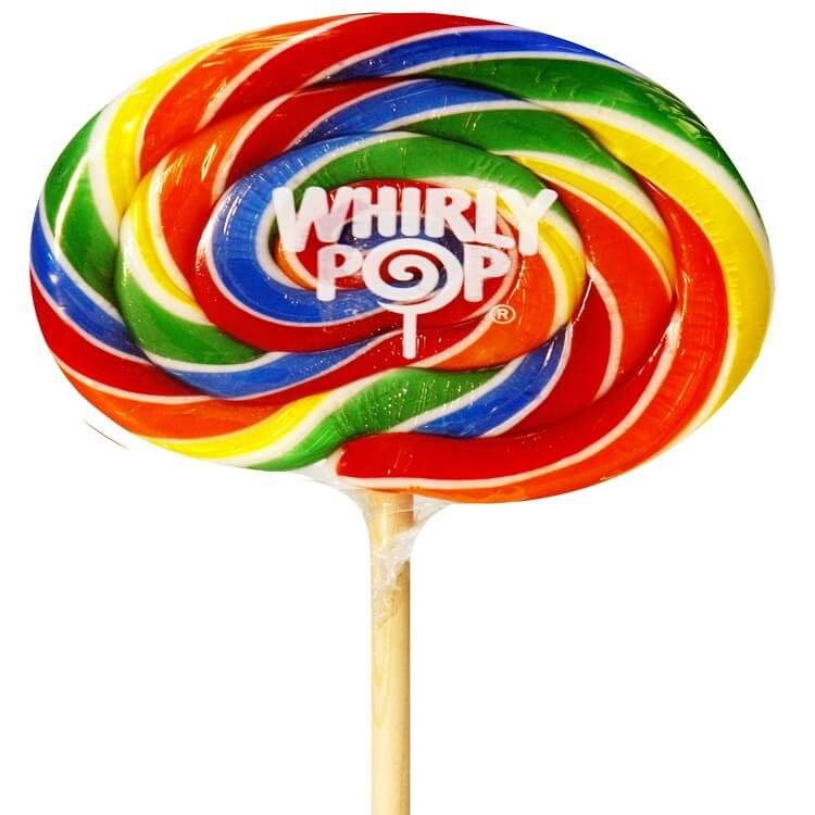 4" Rainbow Whirly Pops ~ 12 count
