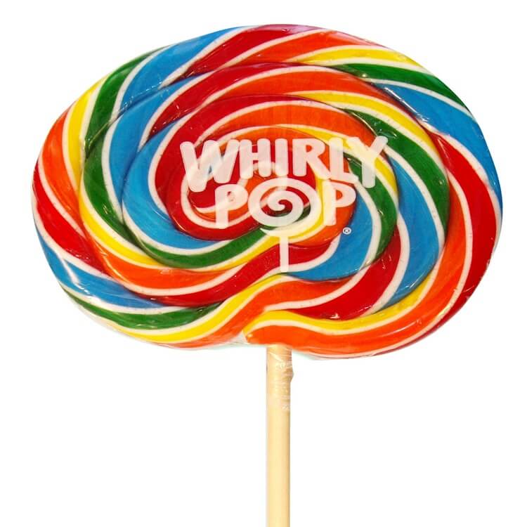 5" Rainbow Whirly Pops ~ 12 count