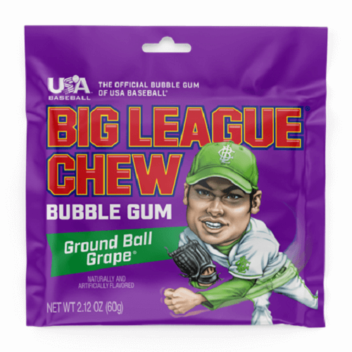 Big League Chew Grape ~ 12 - 2.12oz Pouches