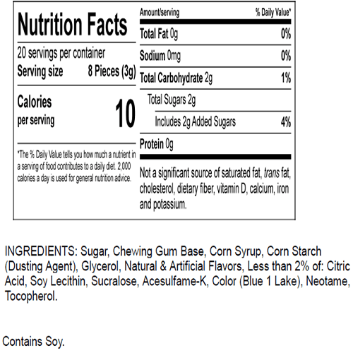 Big League Blue Raspberry ~ 12 - 2.12oz Pouches