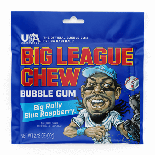 Big League Blue Raspberry ~ 12 - 2.12oz Pouches 