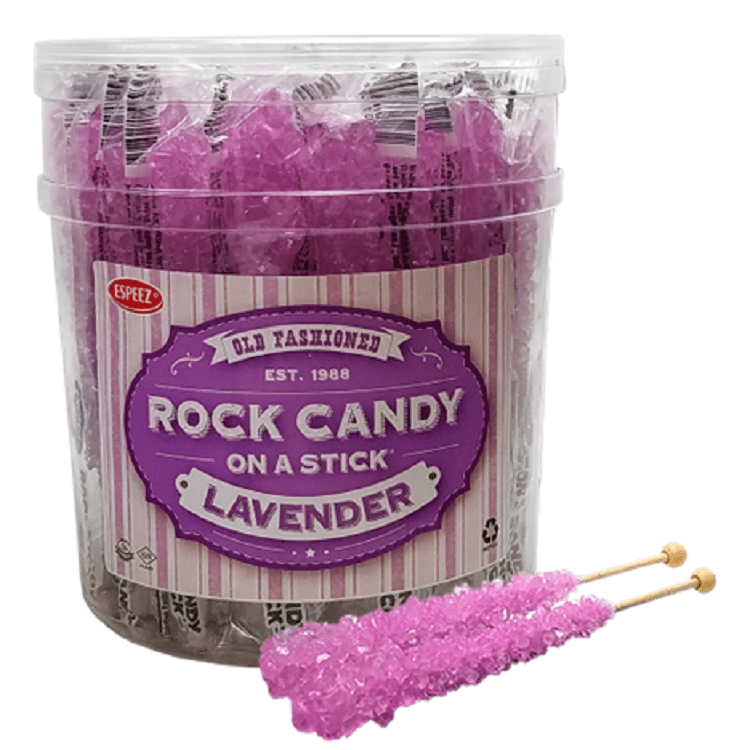 Lavender Rock Candy Sticks