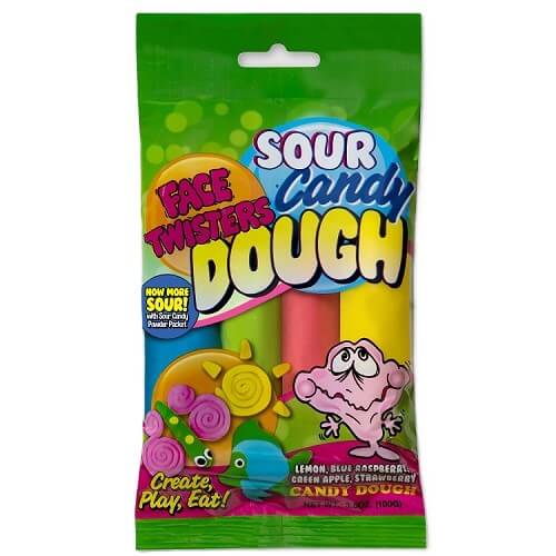 Face Twisters Sour Candy Dough 12 Count