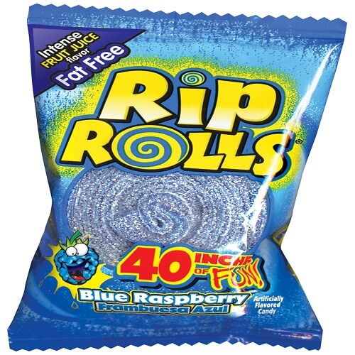 Blue Raspberry Rip Rolls 24 Count  