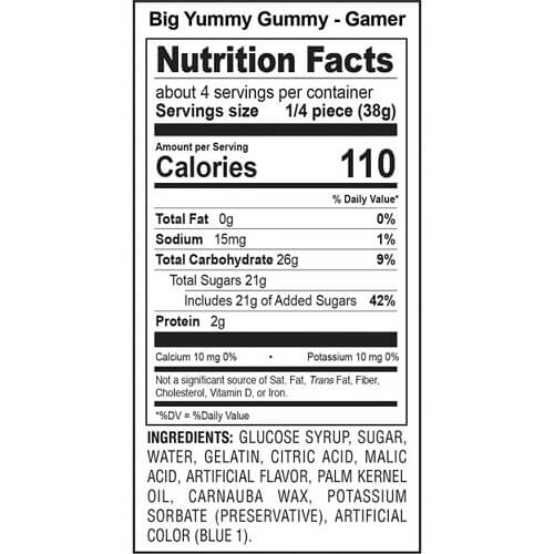 Big Yummy Gummy Blue Razz Gamer