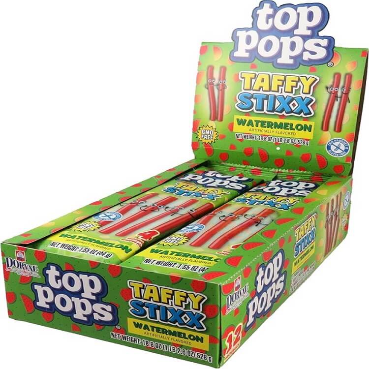 Top Pops Watermelon Taffy Stixx