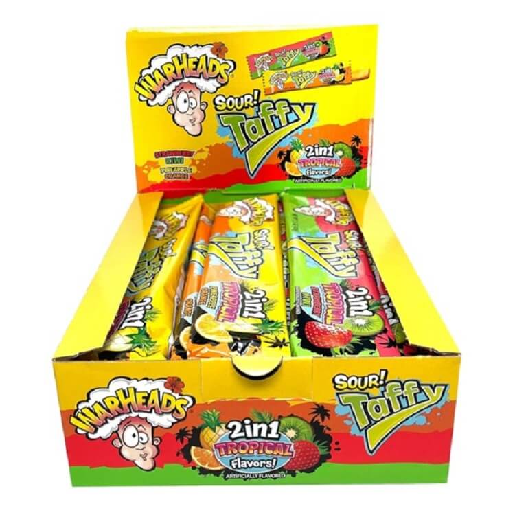 Warheads Sour Taffy Bars 2in1 Tropical