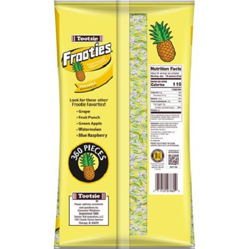 Tootsie Roll Pineapple Frooties ~ 360 Count 
