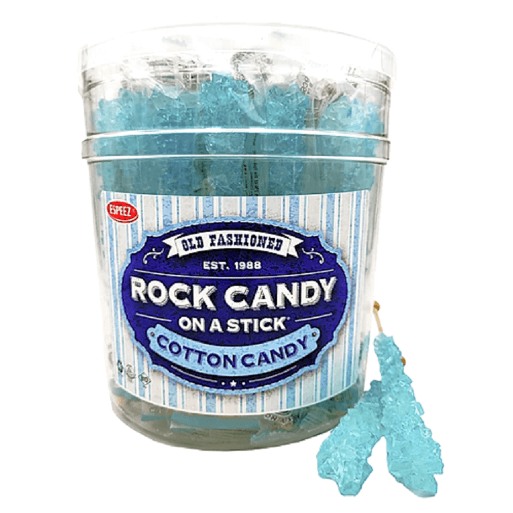 Cotton Candy Rock Candy Sticks