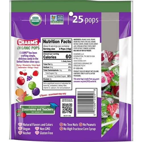 Charms Organic Pops 