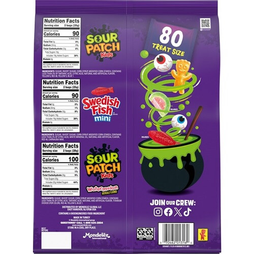 Sour Patch Kids and Swedish Fish Halloween Treat Packs 