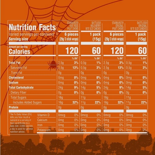 Halloween Skittles and Starburt Assortment ~ 140 Pcs 