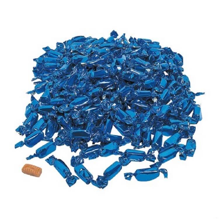 Dark Blue Foiled Wrapped Caramels    