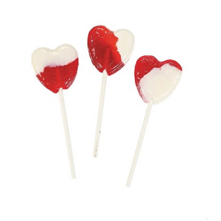 Strawberry n Cream Heart Pops