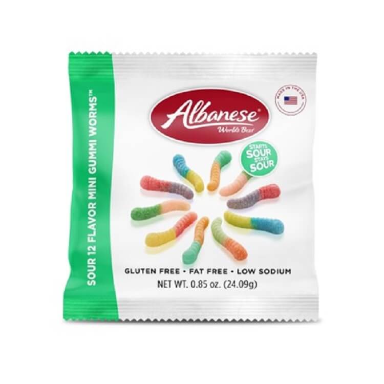 Albanese Sour Mini Gummi Worms Treat Packs