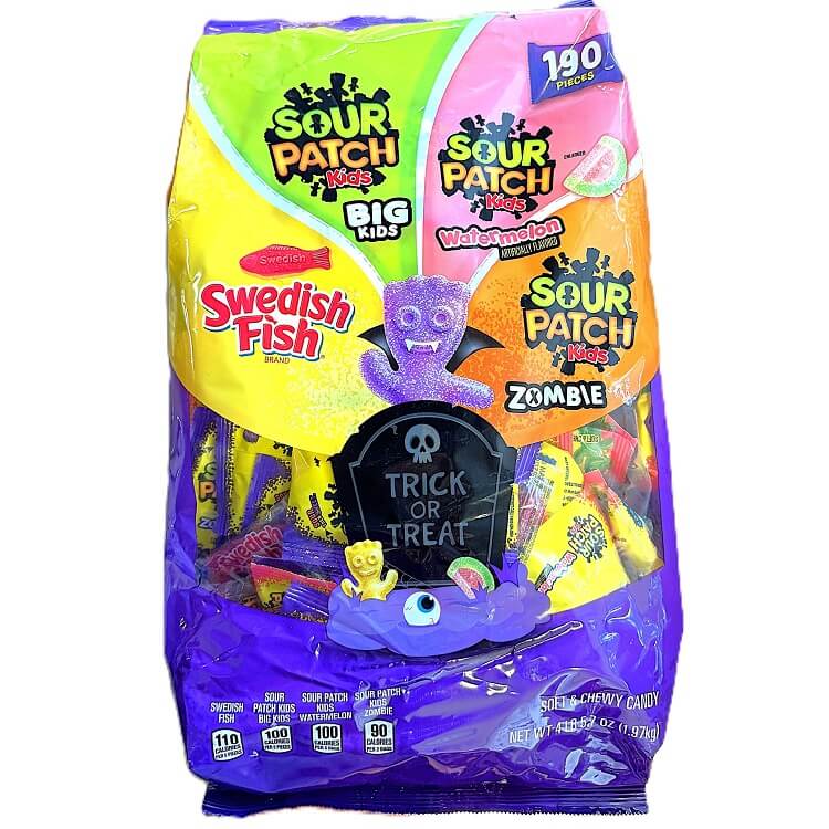Sour Patch Kids and Swedish Fish Halloween Treat Packs ~ 190ct.  