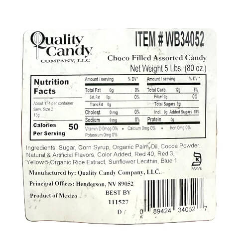 Washburn's Hard and Filled Candy   