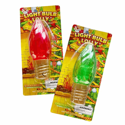 Albert's Christmas Light Bulb Lolly