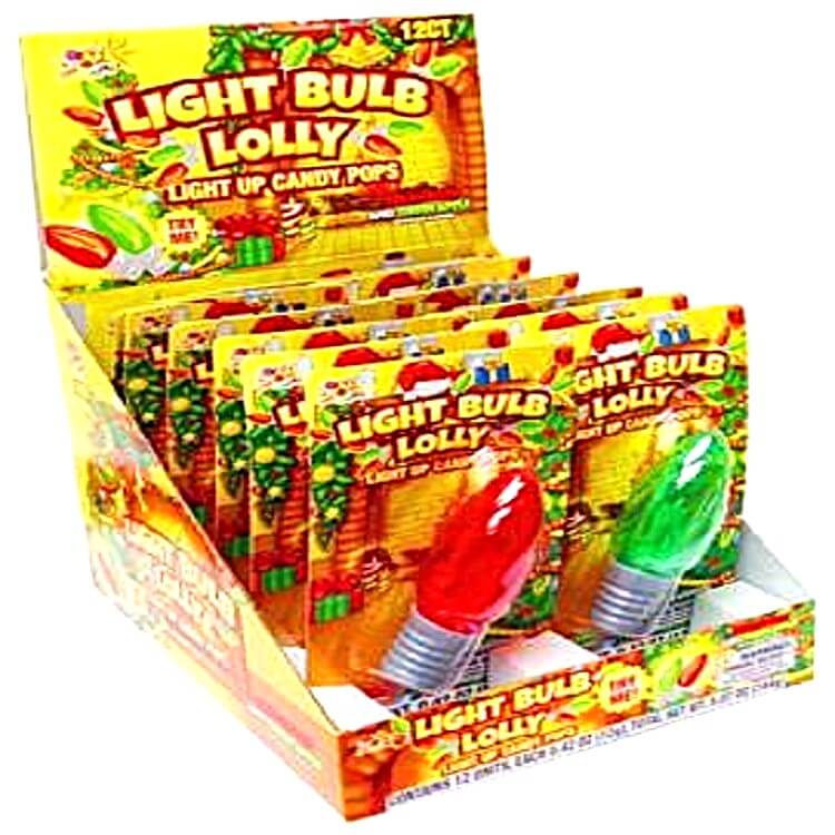 Albert's Christmas Light Bulb Lolly