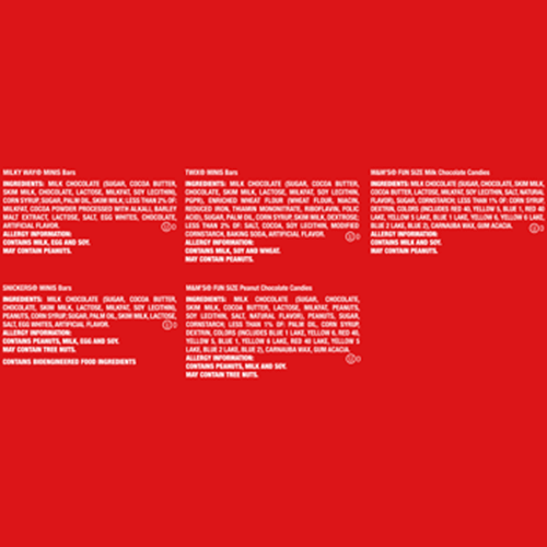 Mars Christmas Miniature Mix ~ 160 Pieces