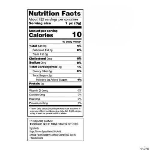 Blue Mini Candy Sticks 