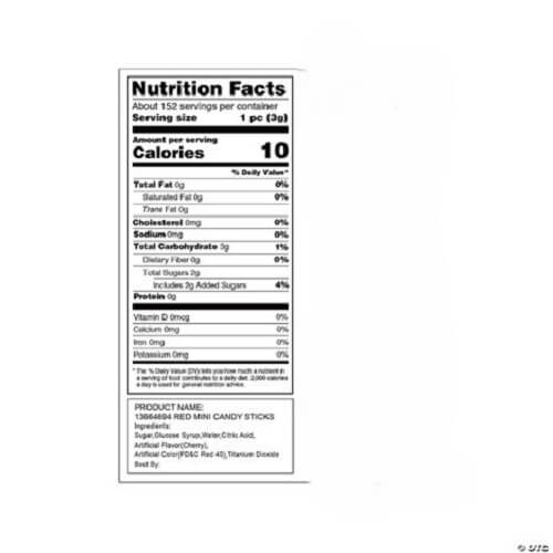 Red Mini Candy Sticks
