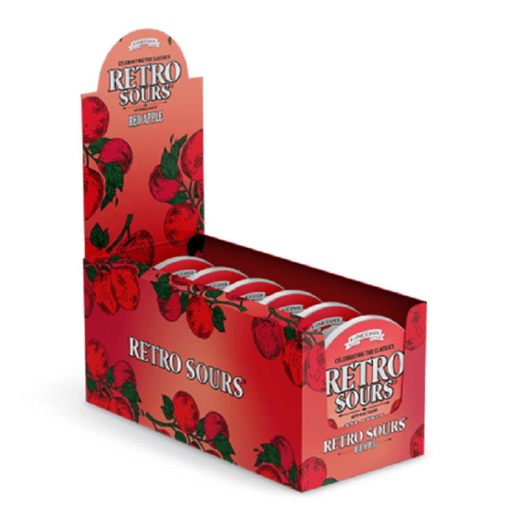 Iconic Candy Retro Sours Red Apple Candy Tins