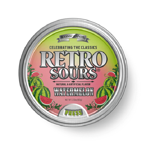 Iconic Candy Retro Sours Watermelon Candy Tins  