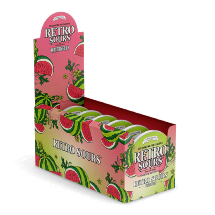 Iconic Candy Retro Sours Watermelon Candy Tins