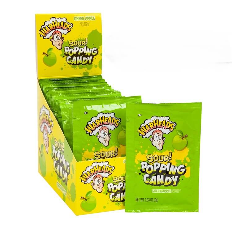 Warheads Sour Green Apple Popping Candy