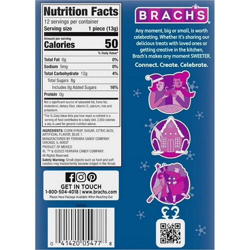 Brach's Blueberry Candy Canes - 12 Count  