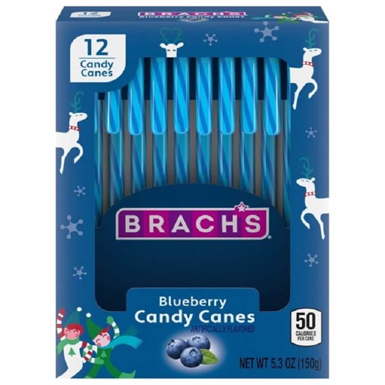 Brach's Blueberry Candy Canes - 12 Count