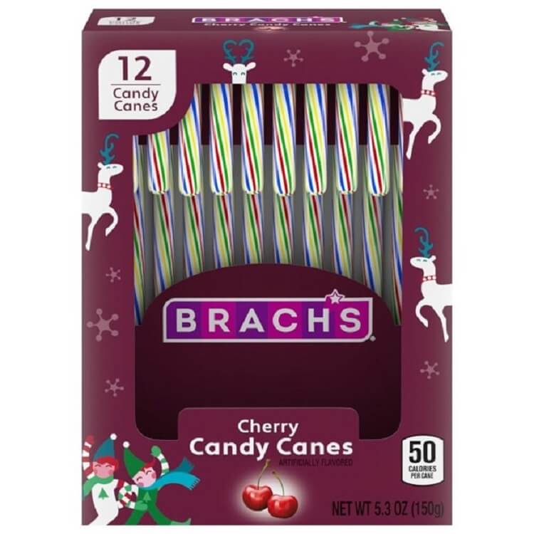 Brach's Cherry Candy Canes - 12 Count