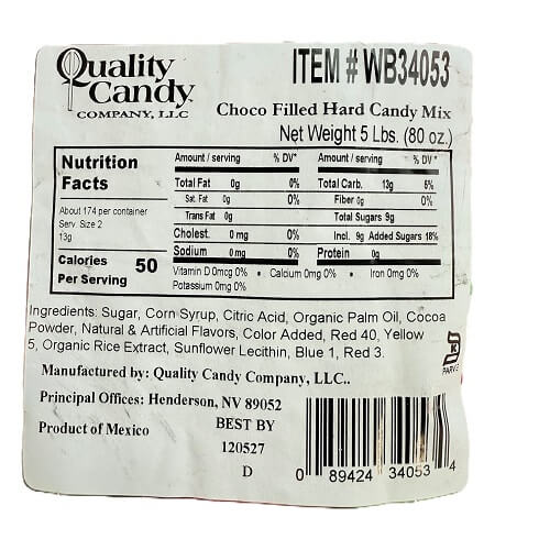 Wahburn's Filled Hard Candy 