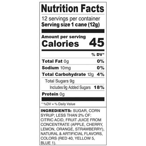 Lifesaver 5 Flavor Candy Canes 