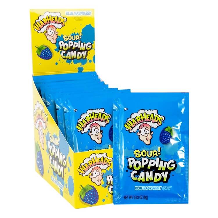 Warheads Sour Blue Raspberry Popping Candy