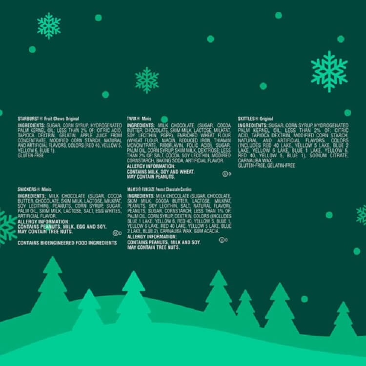 Mars Christmas Miniature Mix ~ 185 Pieces  