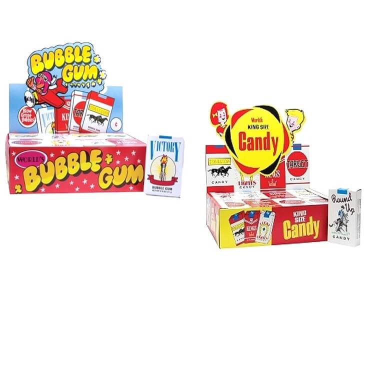 Classic Candy and Bubble Gum Cigarettes Combo